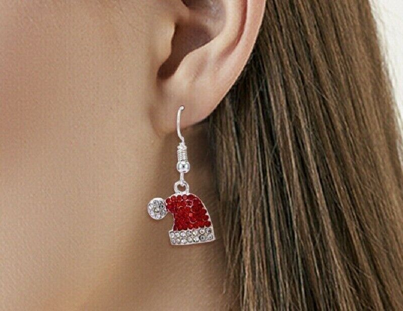 Christmas Santa Hat Earrings Fashion Hut Jewelry