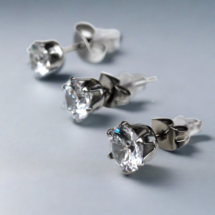 Sterling Silver high quality Cz Studs