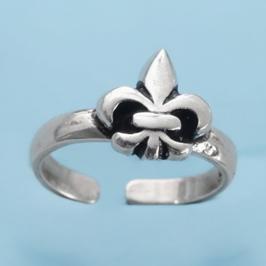 Fleur De Lis Sterling Silver Toe Ring
