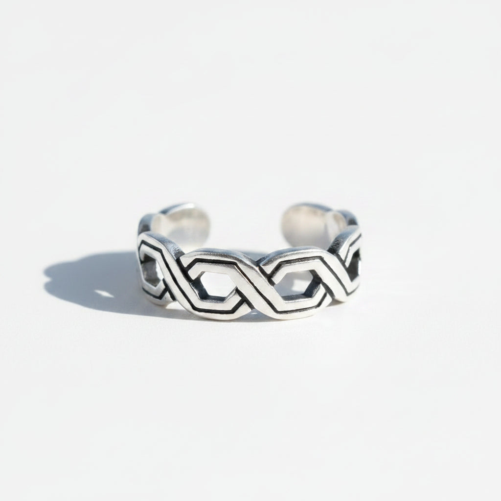 Braid Design Sterling Silver Toe Ring | Fashion Hut Jewelry