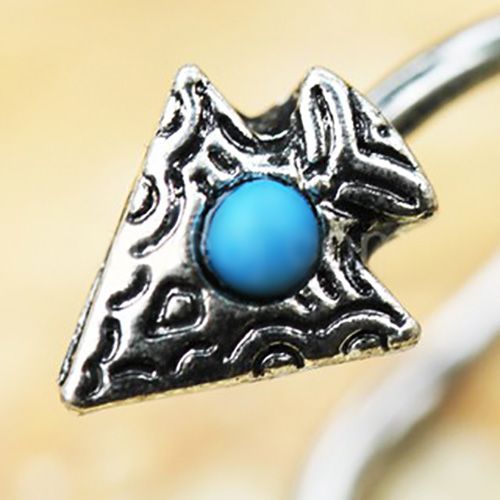 316L Stainless Steel Arrow Head Twist Jewelry / Cartilage Earring Fashion Hut Jewelry