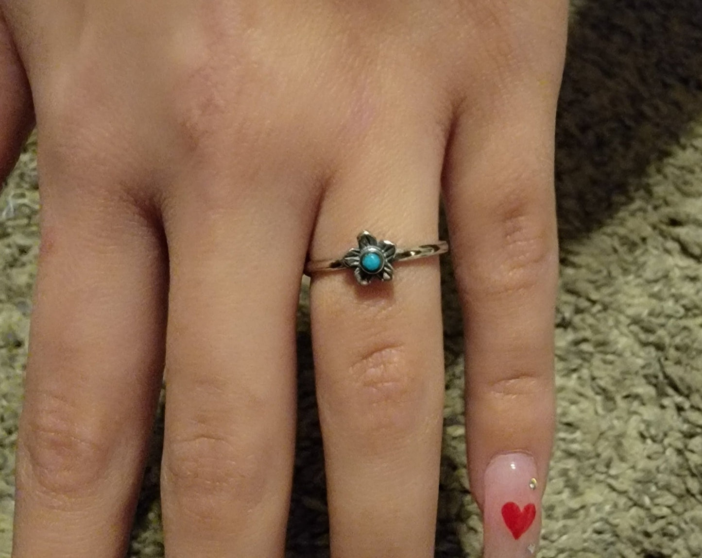 Plumeria Flower Turquoise Ring | Fashion Hut Jewelry