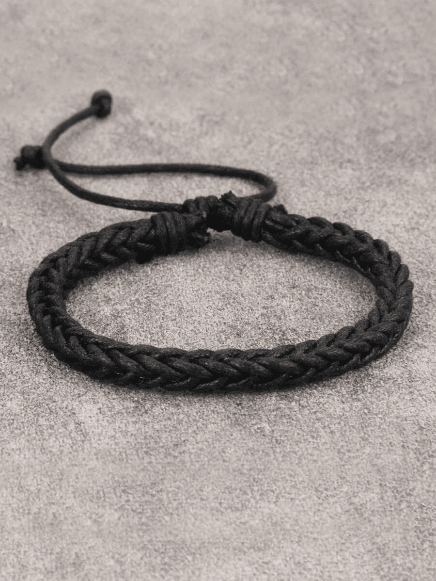 Men Solid Braided Bracelet | Fashion Hut Jewelry