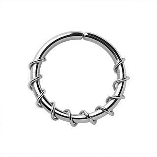 316L Stainless Steel Twisted Wire Seamless Ring - Fashion Hut Jewelry