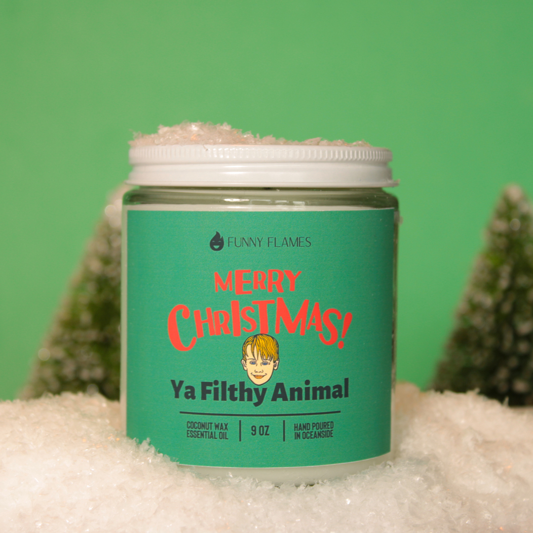 Merry Christmas, Ya Filthy Animal - Funny Holiday Gift Candle 9oz.