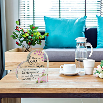 Memorial Heart With Gift Box - Acrylic Floral Design