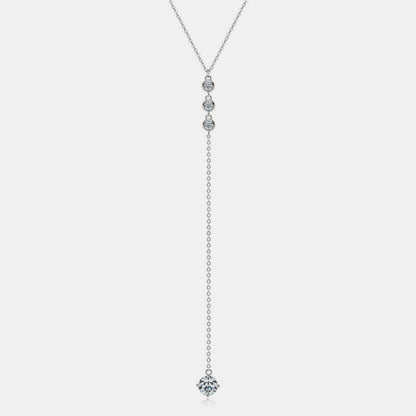 1.3 Carat Moissanite 925 Sterling Silver Drop Necklace