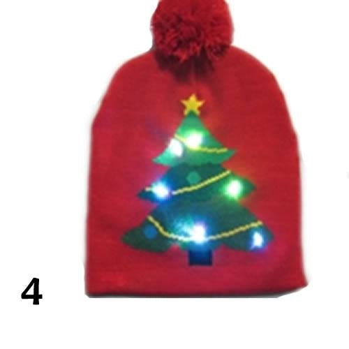 Pom Pom Party Holiday Hats With LED Lights Fashion Hut Jewelry
