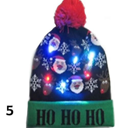 Pom Pom Party Holiday Hats With LED Lights Fashion Hut Jewelry