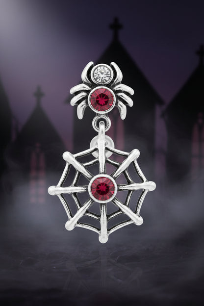 Crystal Spider and Web Navel Ring | Fashion Hut Jewelry