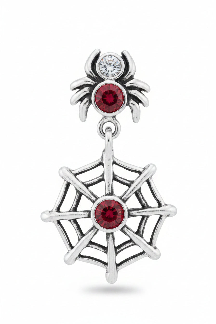 Spider and Web Navel Ring