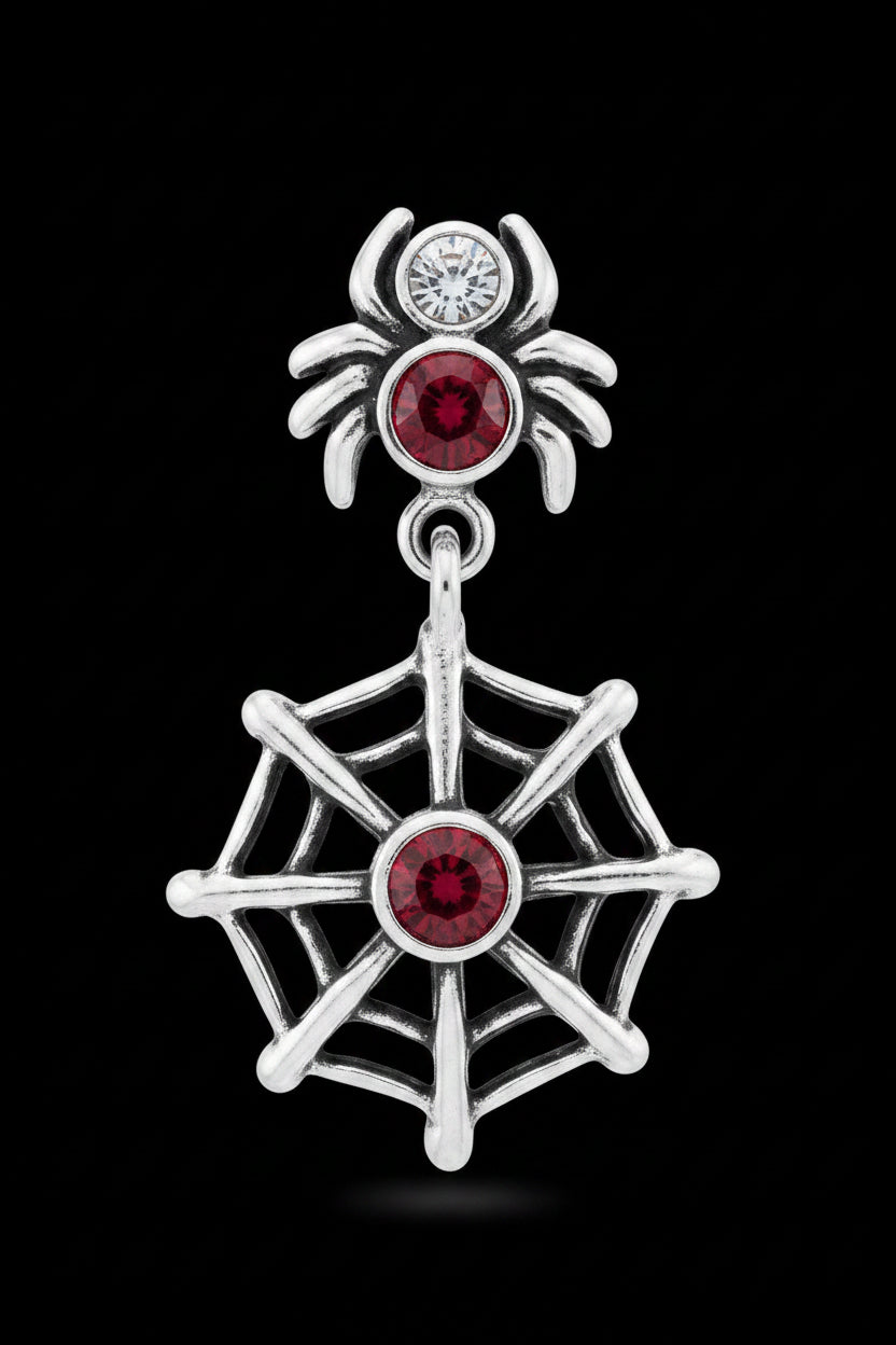 Spider and Web Navel Ring