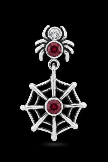 Spider and Web Navel Ring