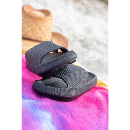 Black Insanely Comfy -Beach or Casual Slides