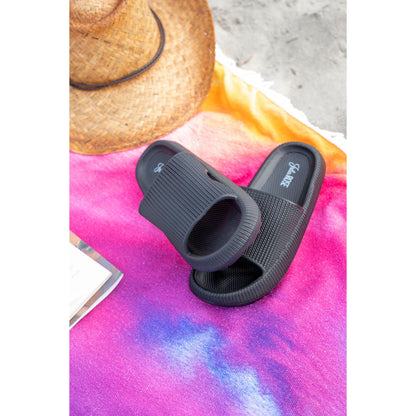 Black Insanely Comfy -Beach or Casual Slides