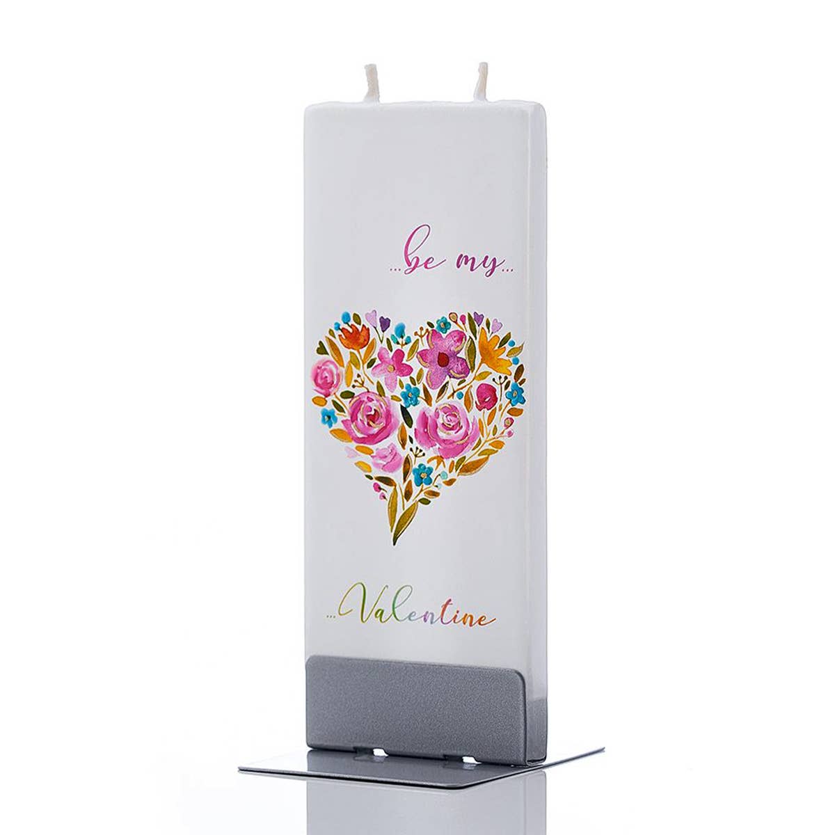 Flatyz Be My Valentine Floral Heart Candle