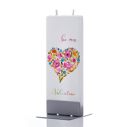 Flatyz Be My Valentine Floral Heart Candle