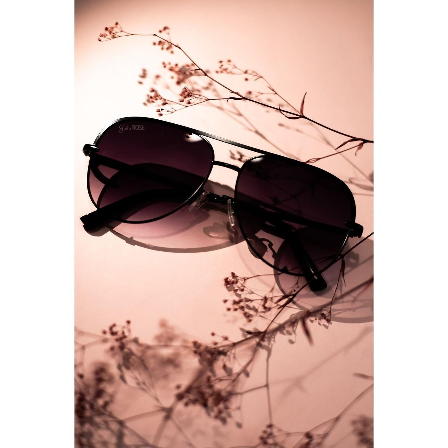 Black/Black - High Quality Unisex Aviator Sunglasses *