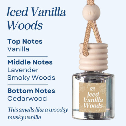 Iced Vanilla Woods Scented Car Freshener