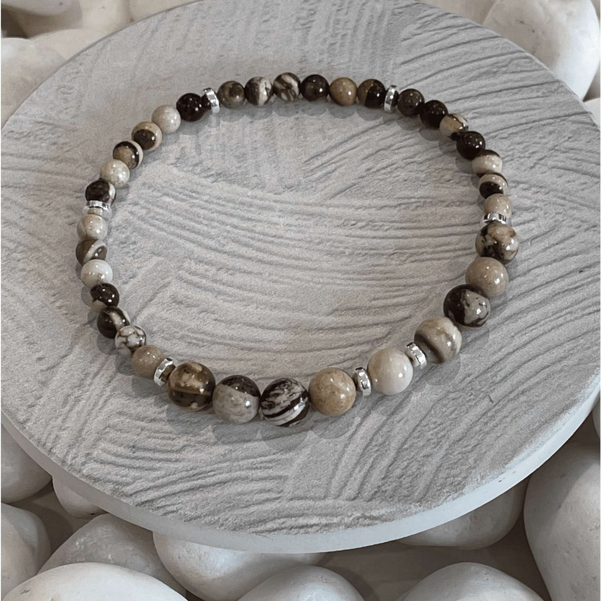 Top Drawer Gemstone Brown Zebra Bracelet | Fashion Hut Jewelry