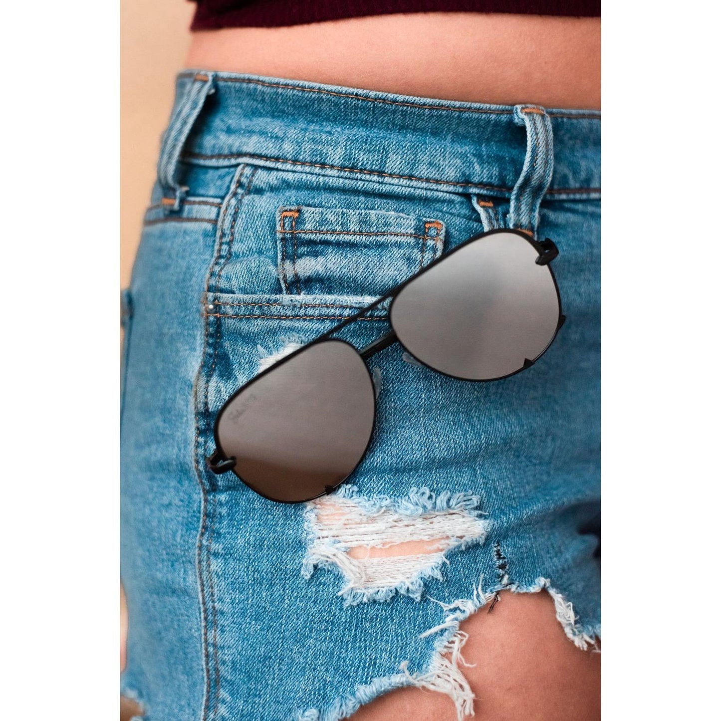 Black/Silver - High Quality Unisex Aviator Sunglasses*