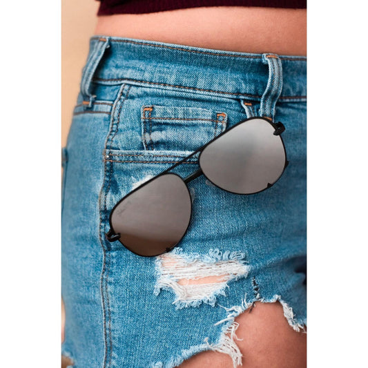 Black/Silver - High Quality Unisex Aviator Sunglasses*