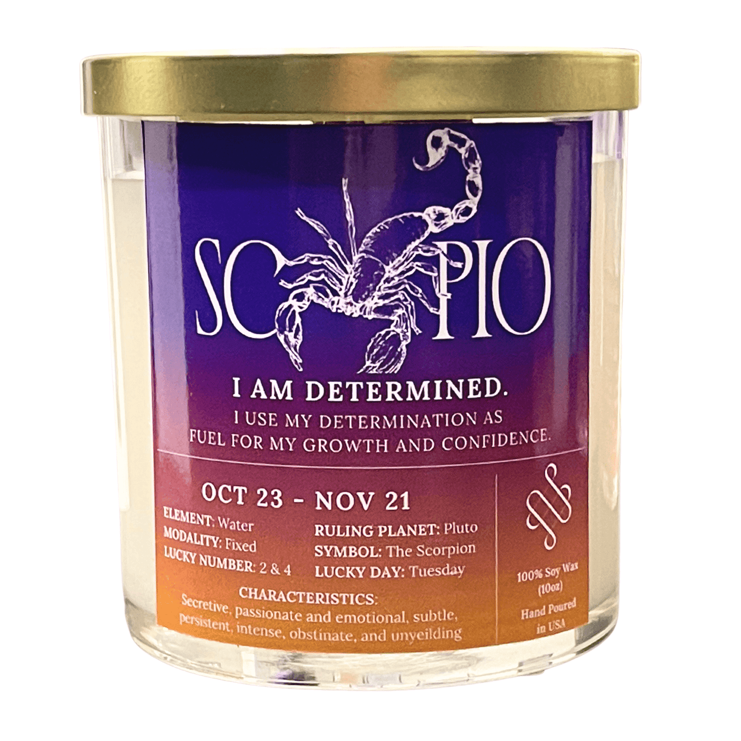 Scorpio Zodiac Sign Candle
