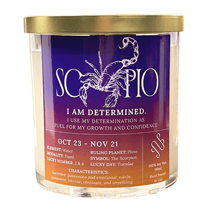 Scorpio Zodiac Sign Candle