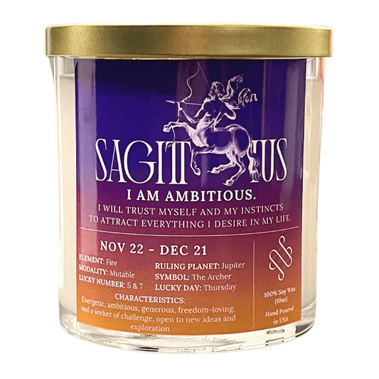Sagittarius Zodiac Sign Candle