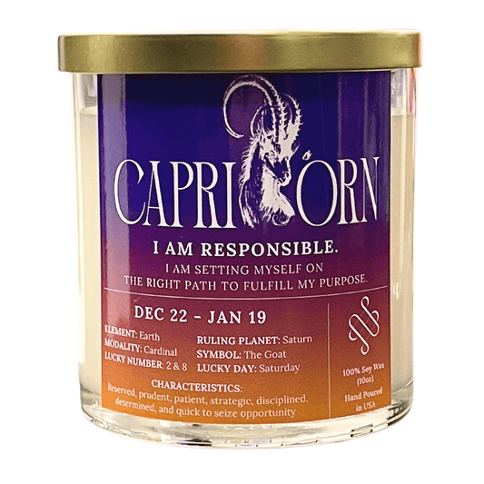 Capricorn Zodiac Sign Candle