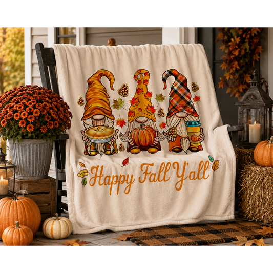 Happy Fall Y'all - Halloween Blankets