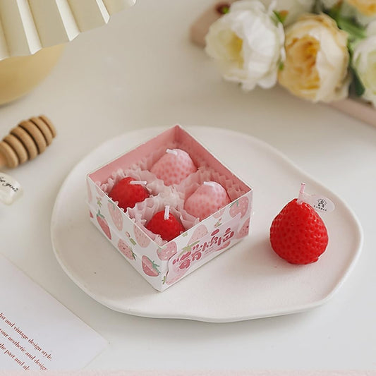 Mixed 4PK Strawberry Candles