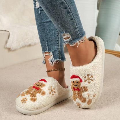 Women's Gingerbread Christmas Slippers