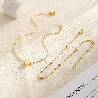 Simple Heart Anklet Ankle Bracelet