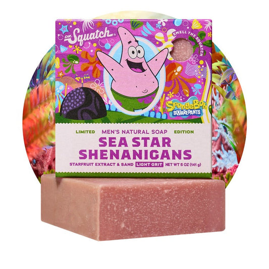 Dr. Squatch SpongeBob Squarepants Sea Star Shenanigans Bar Soap