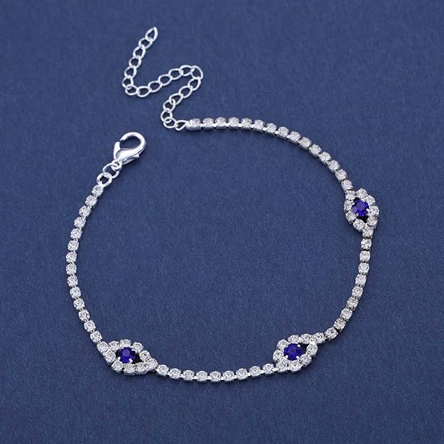 Beach Women Crystal Anklet Vintage Evil Eye Anklet Bracelet