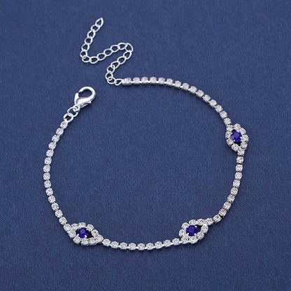 Beach Women Crystal Anklet Vintage Evil Eye Anklet Bracelet