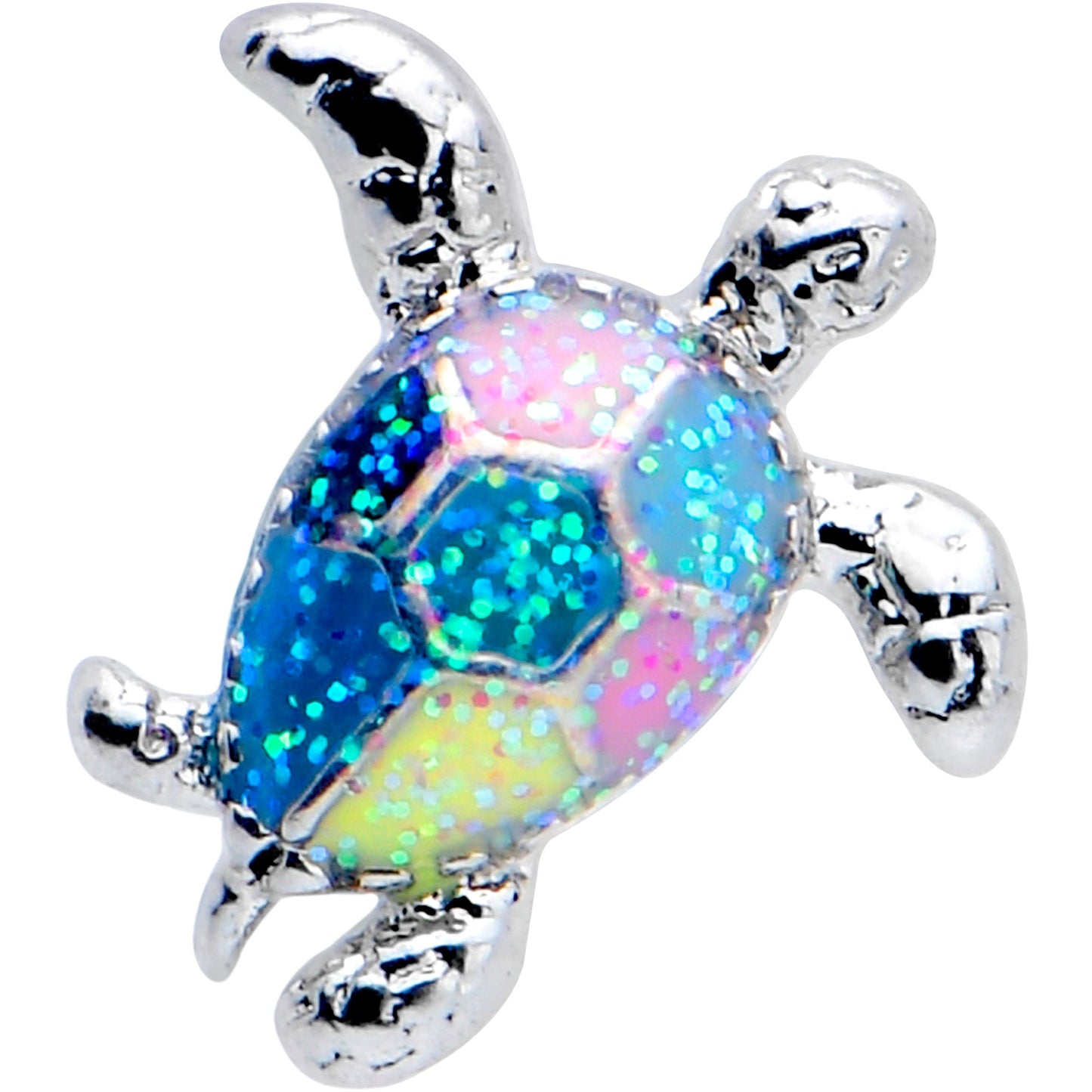 16G 1/4 Glitter Turtle Cartilage Tragus Earring