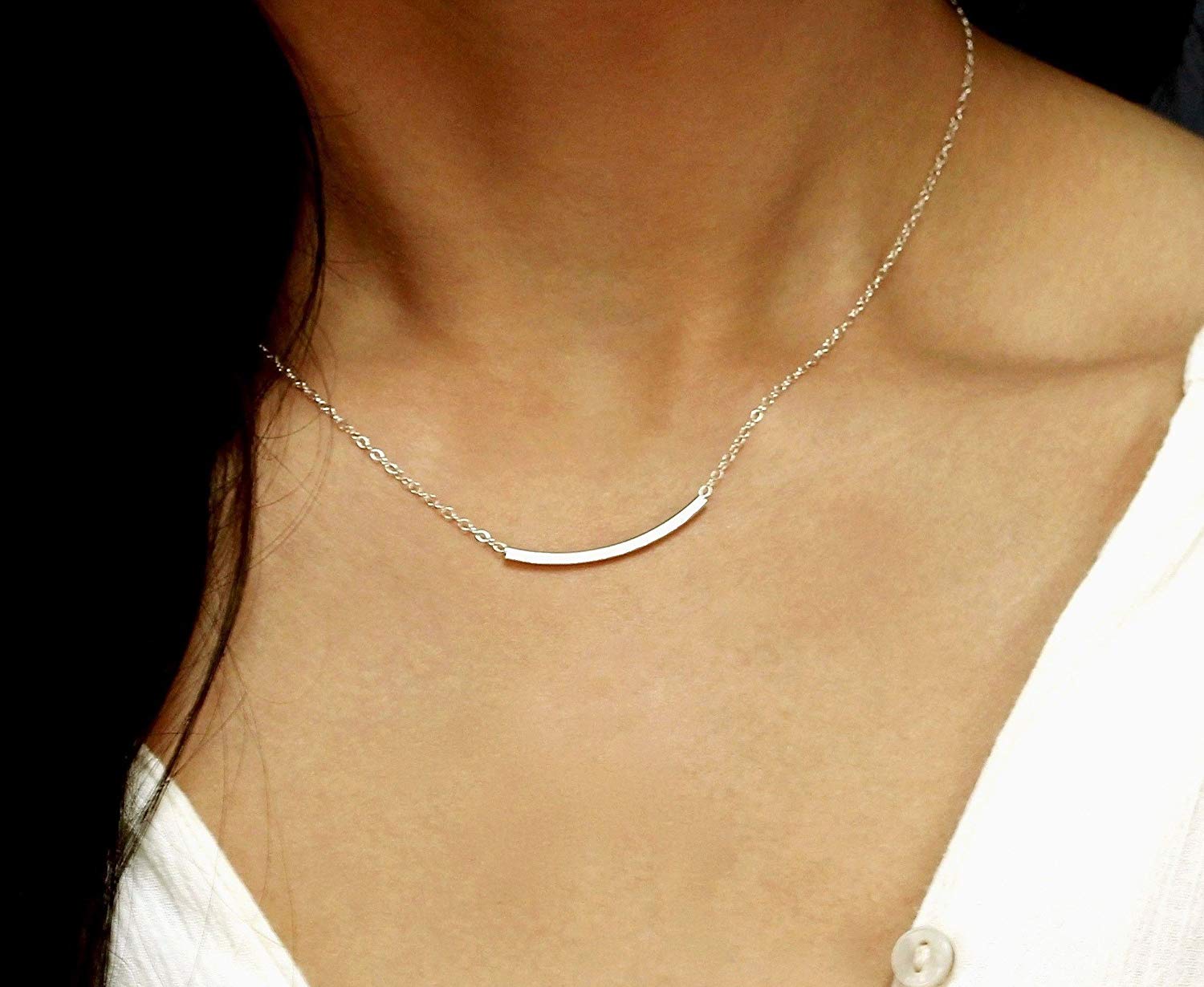 Curved Tube Necklace | Fashion Hut Jewelry