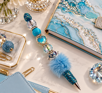 Azure Empress Frostveil Statement Pen