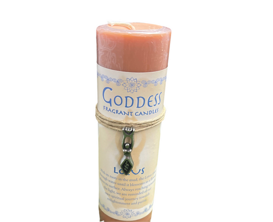 Goddess Candle - Lotus W/charm