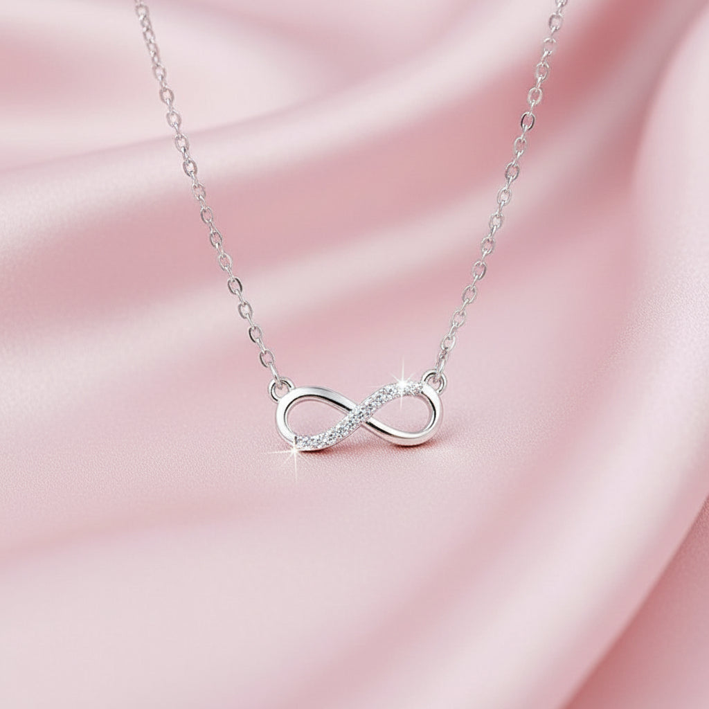 Crystal Infinity Pendant  Necklace