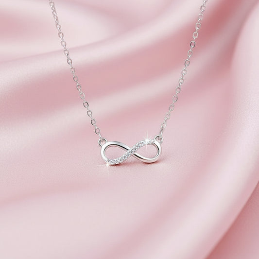 Crystal Infinity Pendant  Necklace