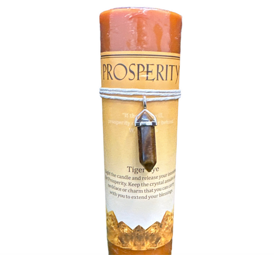 Crystal Energy Pendant Candle - Prosperity