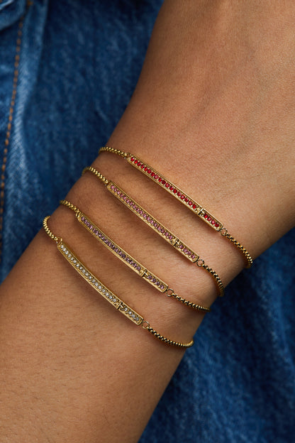 July Everyday Birthstone Pave Bolo Bracelet - ALEX AND ANI