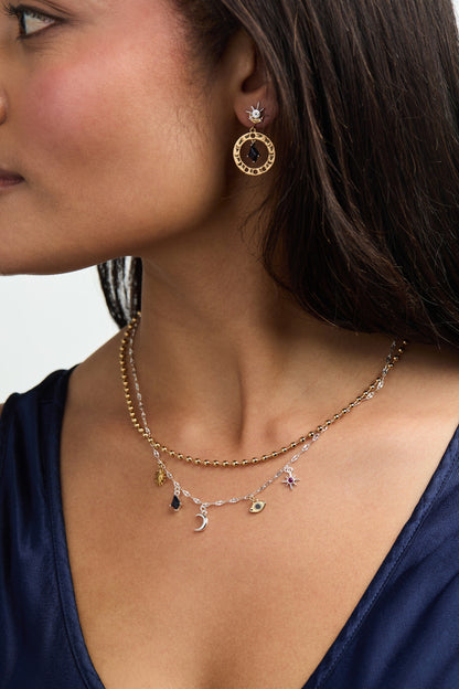Moon Magic 2 Row Charm Necklace - ALEX AND ANI