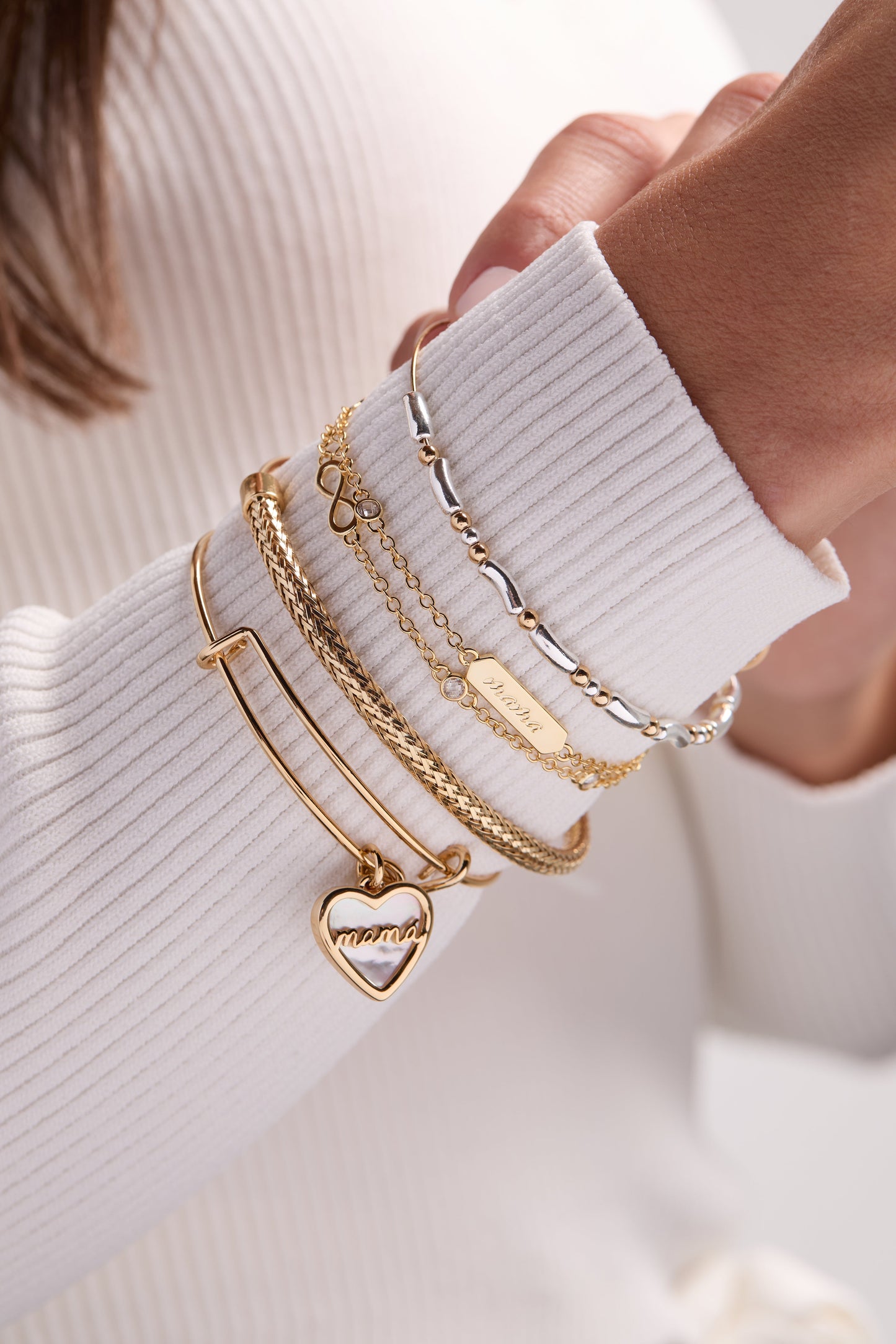 Mamá Infinity Chain Double Strand Bracelet - ALEX AND ANI