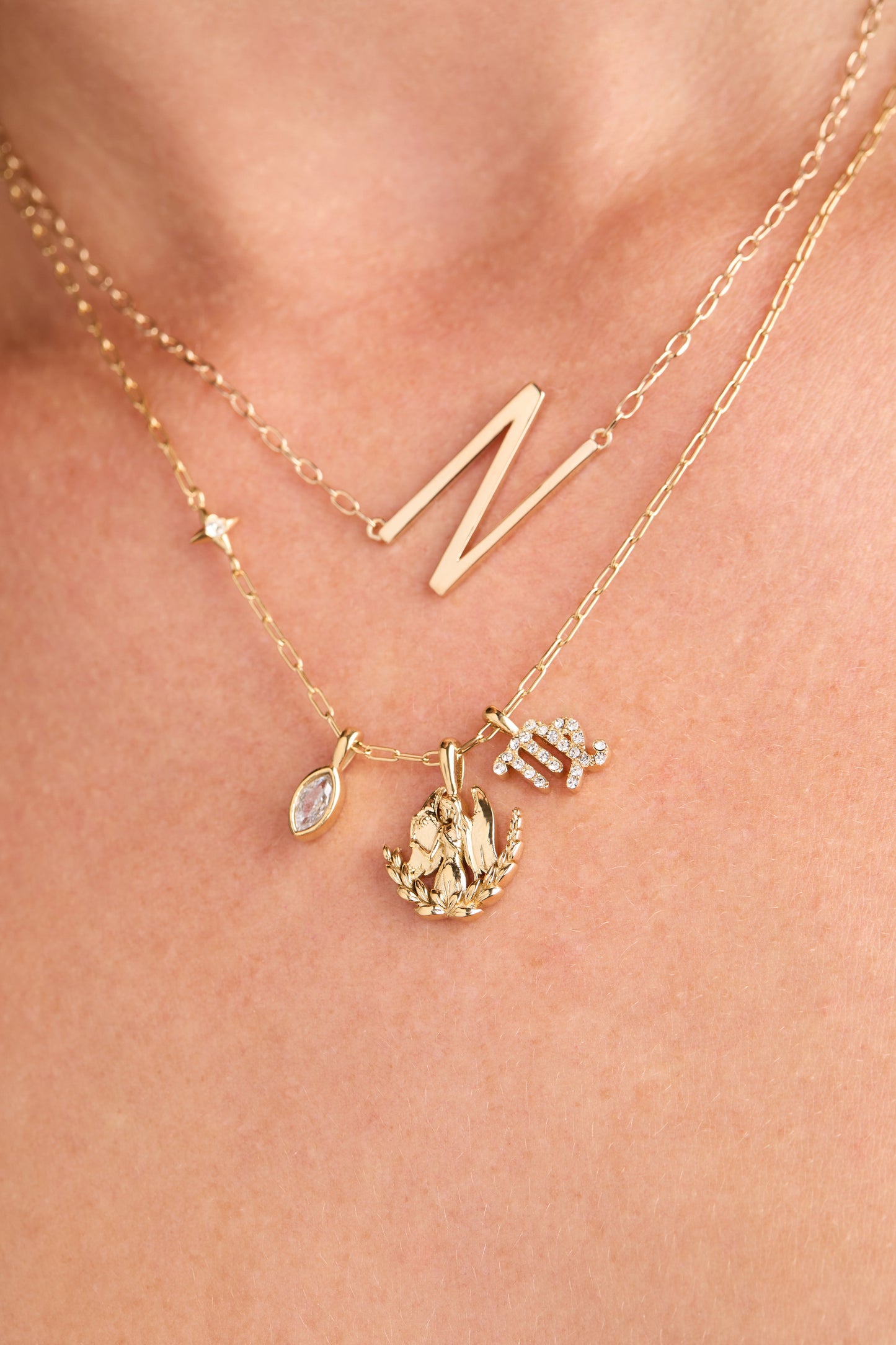 Virgo Zodiac Charm Cluster Necklace - ALEX AND ANI
