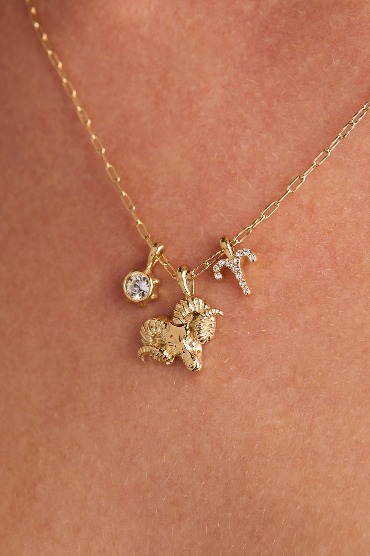 Aries Zodiac Charm Cluster Necklace - ALEX AND ANI
