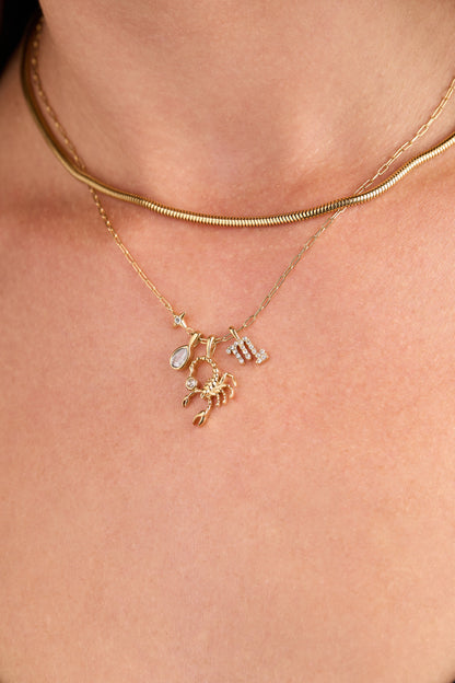 Scorpio Zodiac Charm Cluster Necklace - ALEX AND ANI